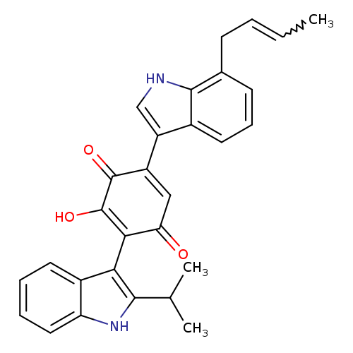 CC=CCc1cccc2c1[nH]cc2C1=CC(=O)C(=C(C1=O)O)c1c([nH]c2c1cccc2)C(C)C
