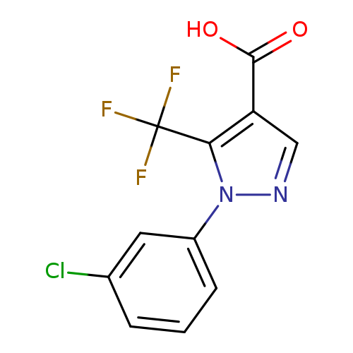 Clc1cccc(c1)n1ncc(c1C(F)(F)F)C(=O)O