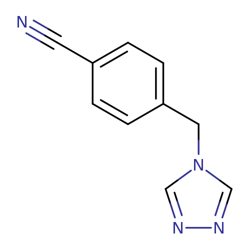 N#Cc1ccc(cc1)Cn1cnnc1