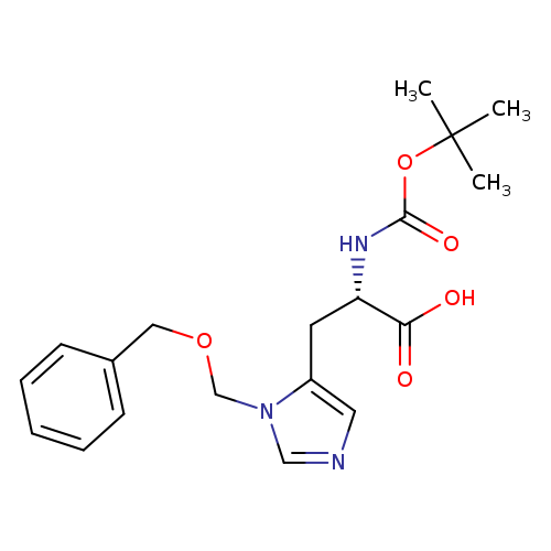 O=C(OC(C)(C)C)N[C@H](C(=O)O)Cc1cncn1COCc1ccccc1