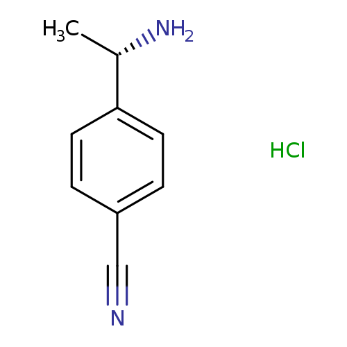 N#Cc1ccc(cc1)[C@@H](N)C.Cl