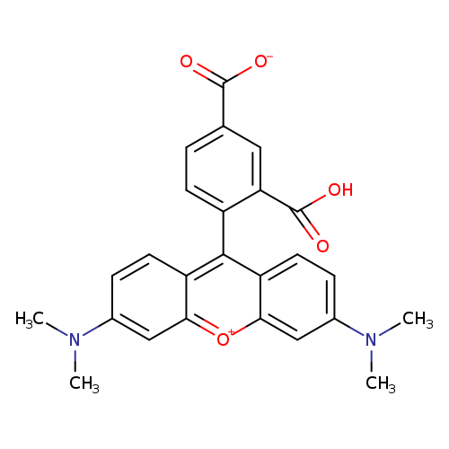CN(c1ccc2c(c1)[o+]c1c(c2c2ccc(cc2C(=O)O)C(=O)[O-])ccc(c1)N(C)C)C
