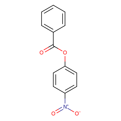 O=C(c1ccccc1)Oc1ccc(cc1)[N+](=O)[O-]
