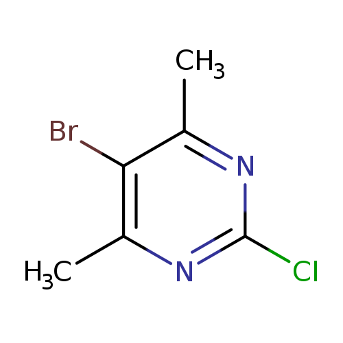 Clc1nc(C)c(c(n1)C)Br