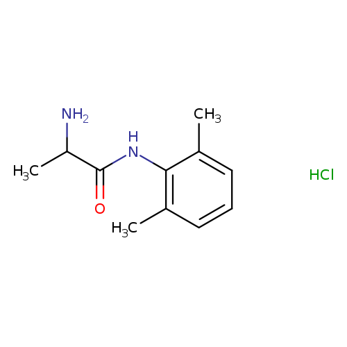 CC(C(=O)Nc1c(C)cccc1C)N.Cl
