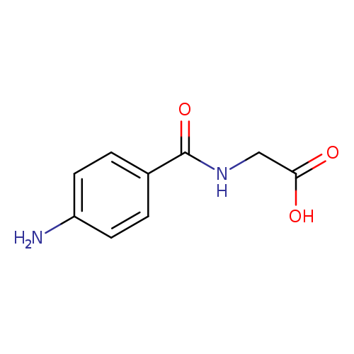 O=C(c1ccc(cc1)N)NCC(=O)O