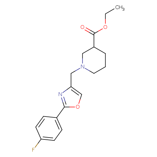 CCOC(=O)C1CCCN(C1)Cc1coc(n1)c1ccc(cc1)F