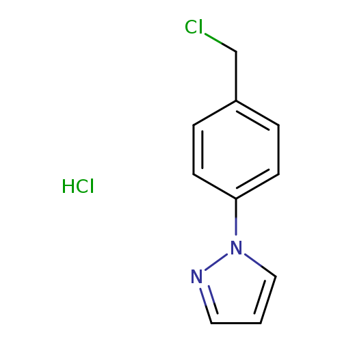 ClCc1ccc(cc1)n1cccn1.Cl