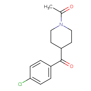 O=C(c1ccc(cc1)Cl)C1CCN(CC1)C(=O)C