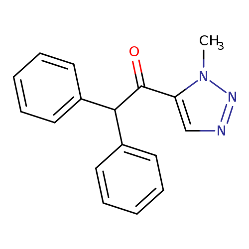 CN1N=NC=C1C(C(C2=CC=CC=C2)C3=CC=CC=C3)=O