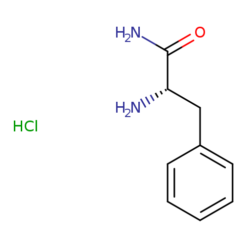 N[C@H](C(=O)N)Cc1ccccc1.Cl