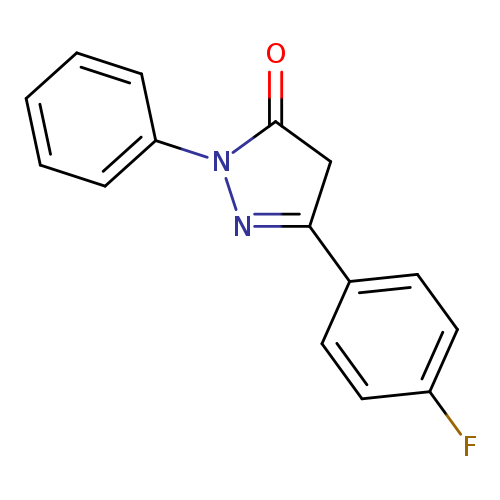 Fc1ccc(cc1)C1=NN(C(=O)C1)c1ccccc1