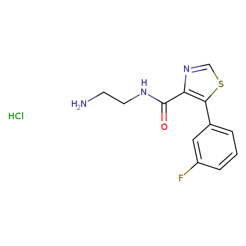 NCCNC(=O)c1ncsc1c1cccc(c1)F.Cl