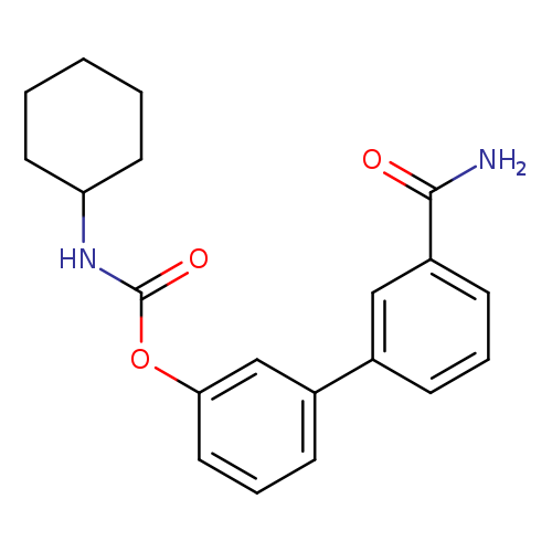 O=C(Oc1cccc(c1)c1cccc(c1)C(=O)N)NC1CCCCC1