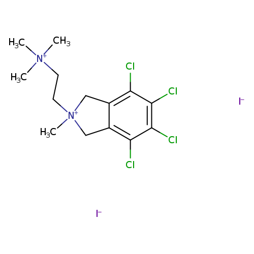 Clc1c2C[N+](Cc2c(c(c1Cl)Cl)Cl)(C)CC[N+](C)(C)C.[I-].[I-]
