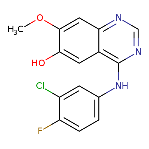 COc1cc2ncnc(c2cc1O)Nc1ccc(c(c1)Cl)F