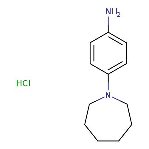 Nc1ccc(cc1)N1CCCCCC1.Cl