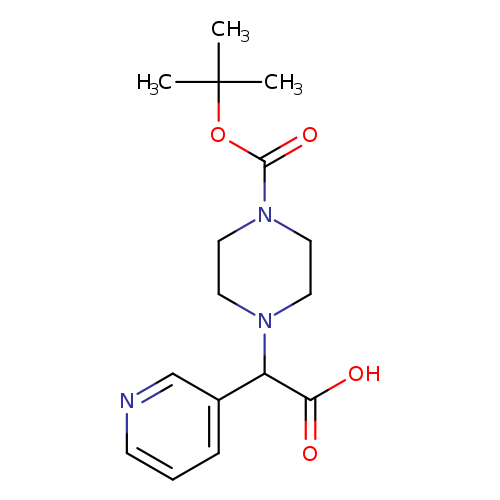 O=C(N1CCN(CC1)C(c1cccnc1)C(=O)O)OC(C)(C)C