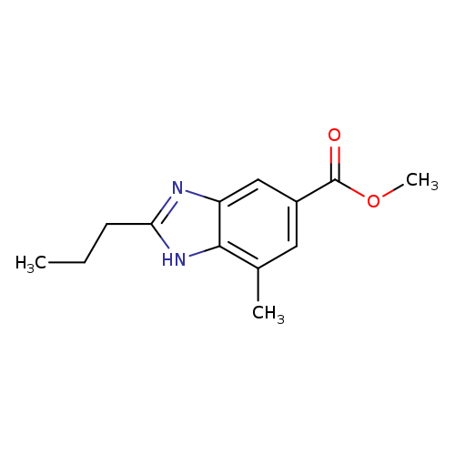 CCCc1[nH]c2c(n1)cc(cc2C)C(=O)OC