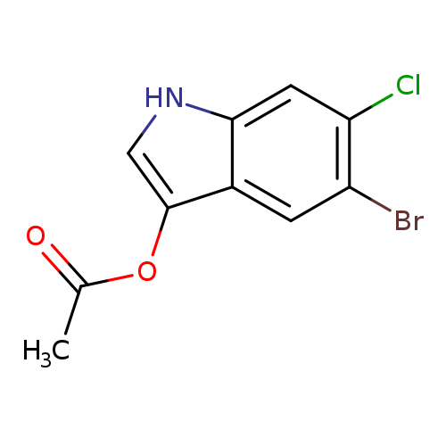 CC(=O)Oc1c[nH]c2c1cc(Br)c(c2)Cl