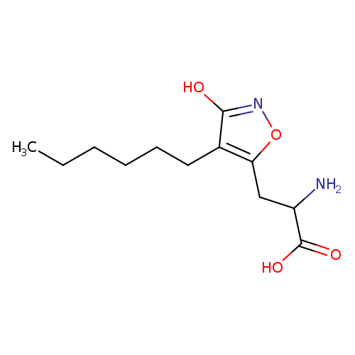 CCCCCCc1c(onc1O)CC(C(=O)O)N