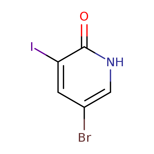 Brc1cc(I)c(=O)[nH]c1