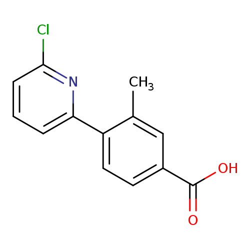 Clc1cccc(n1)c1ccc(cc1C)C(=O)O