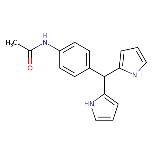CC(=O)Nc1ccc(cc1)C(c1ccc[nH]1)c1ccc[nH]1