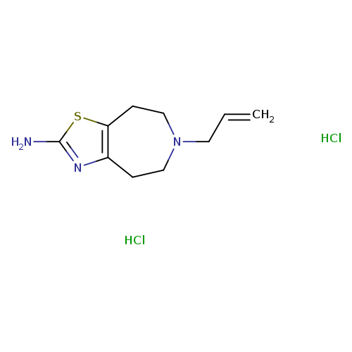 C=CCN1CCc2c(CC1)nc(s2)N.Cl.Cl