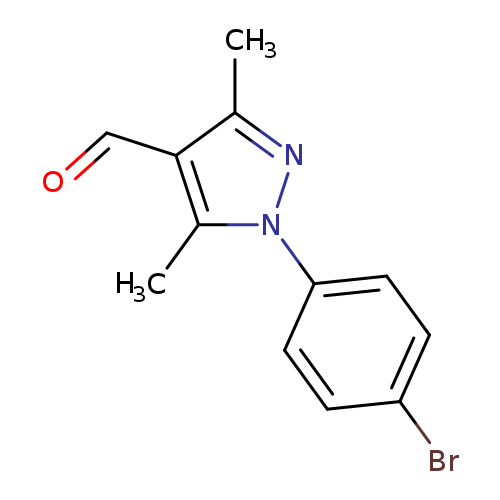 O=Cc1c(C)nn(c1C)c1ccc(cc1)Br