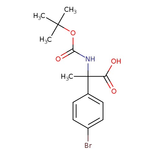 OC(=O)C(c1ccc(cc1)Br)(NC(=O)OC(C)(C)C)C