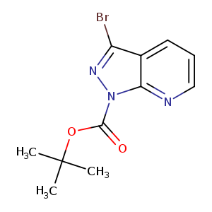 Brc1nn(c2c1cccn2)C(=O)OC(C)(C)C