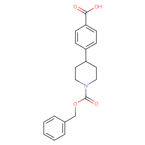 O=C(N1CCC(CC1)c1ccc(cc1)C(=O)O)OCc1ccccc1