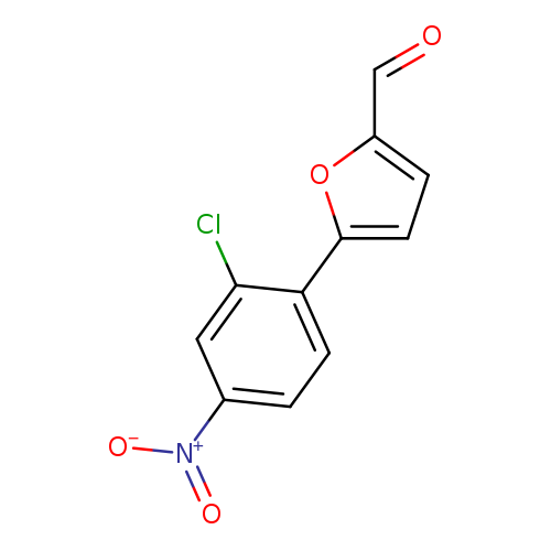 O=Cc1ccc(o1)c1ccc(cc1Cl)[N+](=O)[O-]