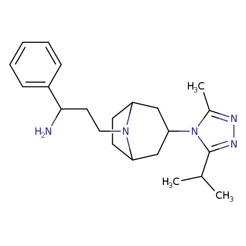 NC(c1ccccc1)CCN1C2CCC1CC(C2)n1c(C)nnc1C(C)C