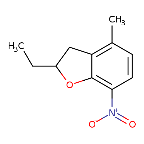 CCC1Cc2c(O1)c(ccc2C)[N+](=O)[O-]