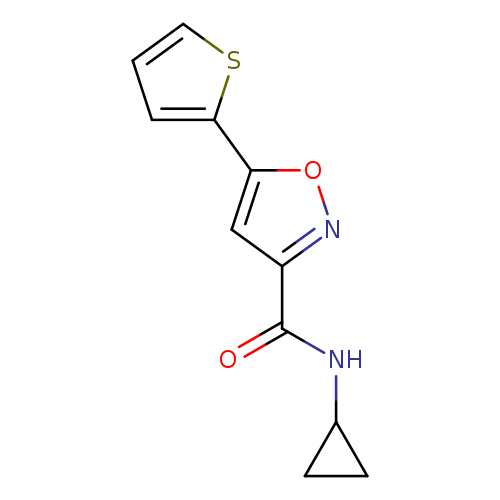 O=C(c1noc(c1)c1cccs1)NC1CC1