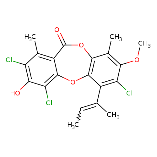 CC=C(c1c2Oc3c(C(=O)Oc2c(c(c1Cl)OC)C)c(C)c(c(c3Cl)O)Cl)C