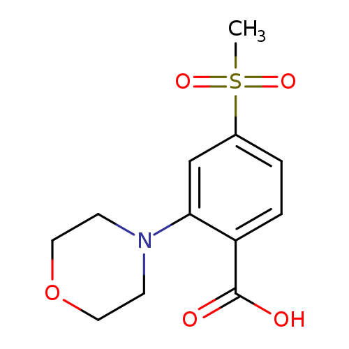 OC(=O)c1ccc(cc1N1CCOCC1)S(=O)(=O)C