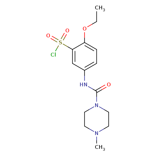 CCOc1ccc(cc1S(=O)(=O)Cl)NC(=O)N1CCN(CC1)C