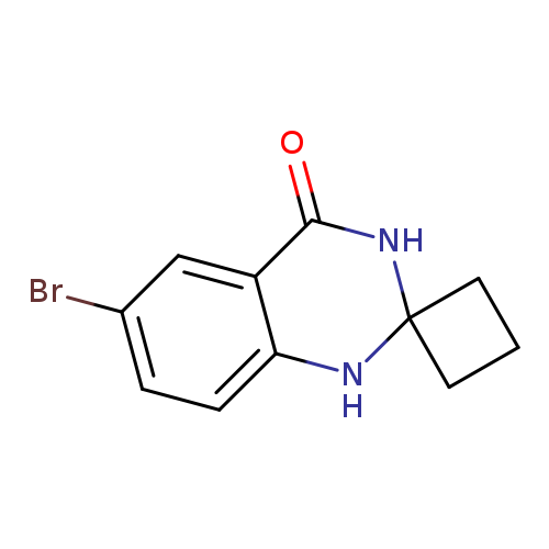 Brc1ccc2c(c1)C(=O)NC1(N2)CCC1