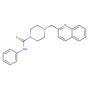 O=C(N1CCN(CC1)Cc1ccc2c(n1)cccc2)Nc1ccccc1