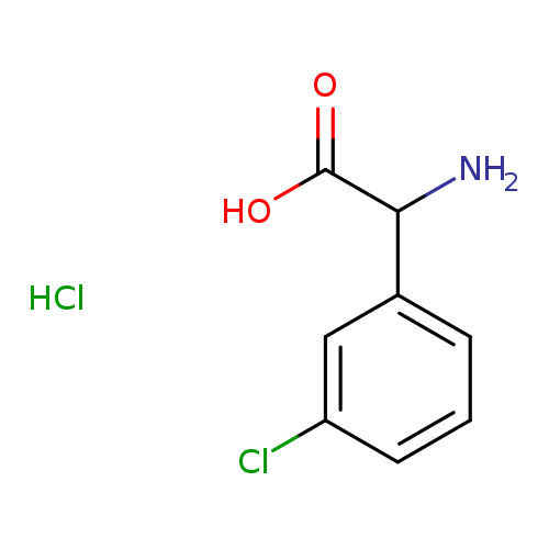 OC(=O)C(c1cccc(c1)Cl)N.Cl