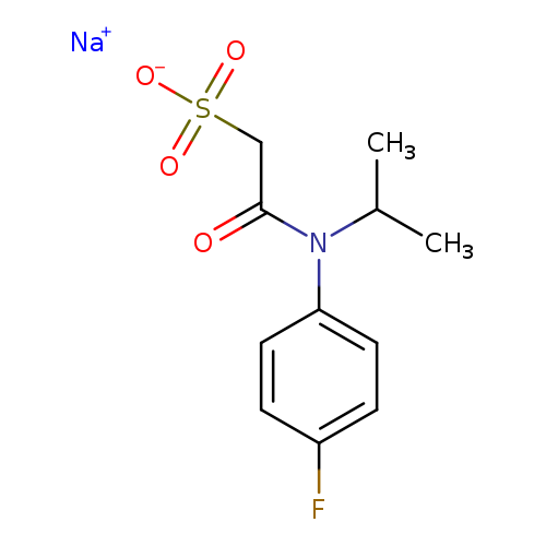 CC(N(c1ccc(cc1)F)C(=O)CS(=O)(=O)[O-])C.[Na+]