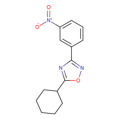 [O-][N+](=O)c1cccc(c1)c1noc(n1)C1CCCCC1