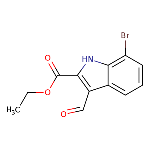 CCOC(=O)c1[nH]c2c(c1C=O)cccc2Br