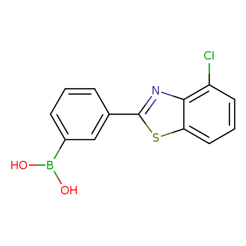 OB(c1cccc(c1)c1sc2c(n1)c(Cl)ccc2)O