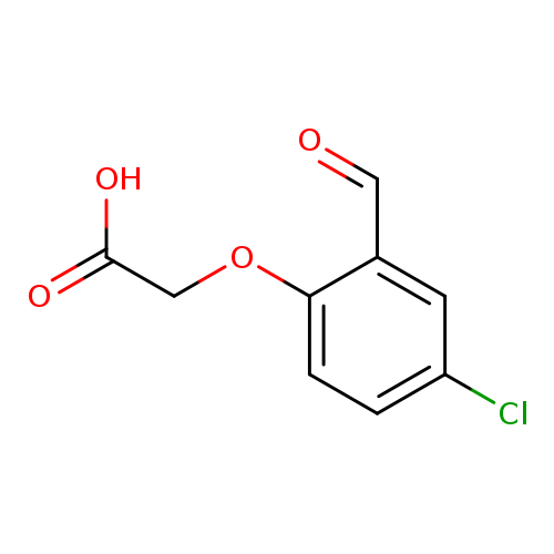 O=Cc1cc(Cl)ccc1OCC(=O)O