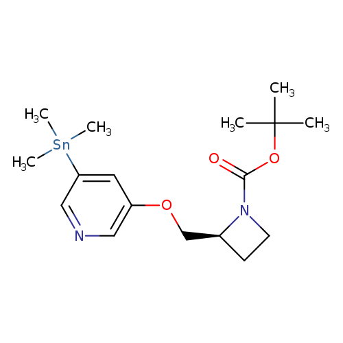 O=C(N1CC[C@H]1COc1cncc(c1)[Sn](C)(C)C)OC(C)(C)C