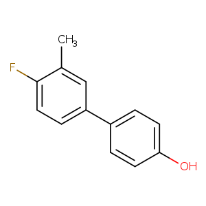 Oc1ccc(cc1)c1ccc(c(c1)C)F